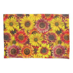 Housse D'oreillers Motif sans couture de tournesols
