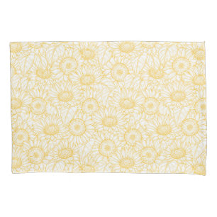 Housse D'oreillers Motif Sunny Sunflower