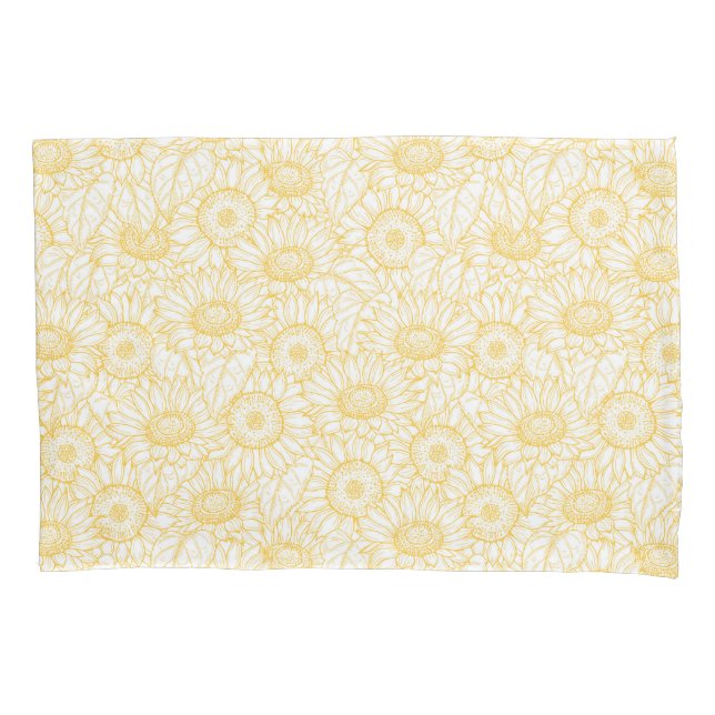 Housse D'oreillers Motif Sunny Sunflower (devant)