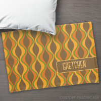 motif super rétro - monogramme - olive