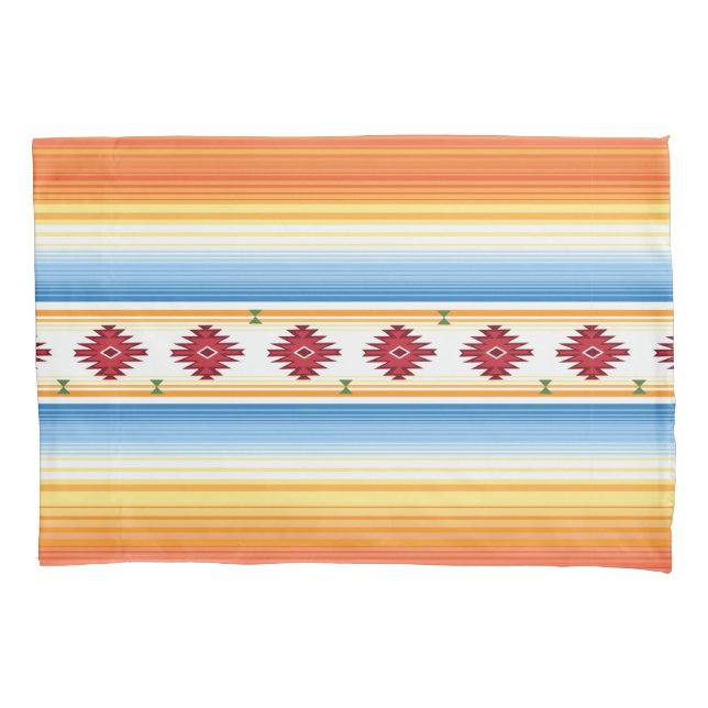 Housse D'oreillers Motif traditionnel de couverture de Serape de (devant-gauche)