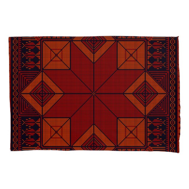 Housse D'oreillers Motif traditionnel Palestine broderie tatreez (devant)