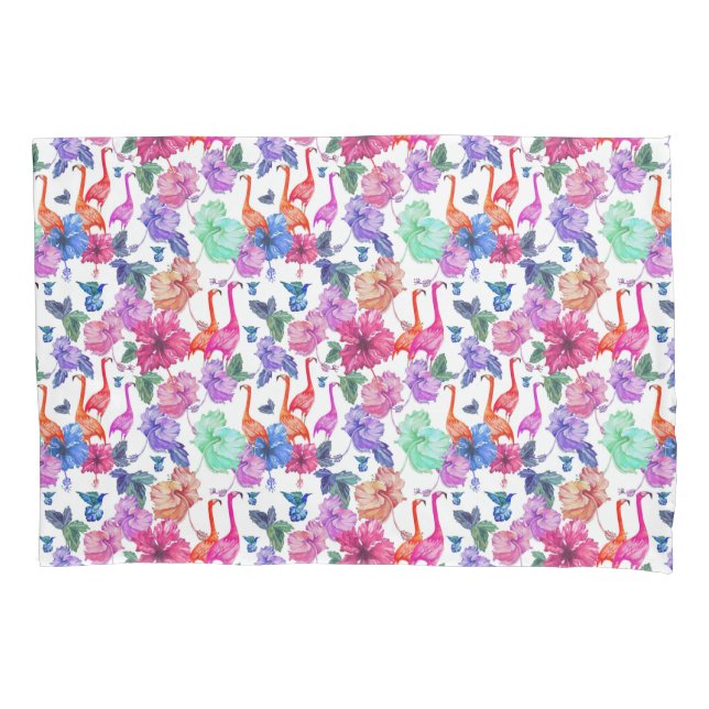 Housse D'oreillers Motif tropical d'aquarelle (devant-gauche)
