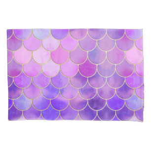 Housse D'oreillers Motif Ultra Violet & Gold Mermaid