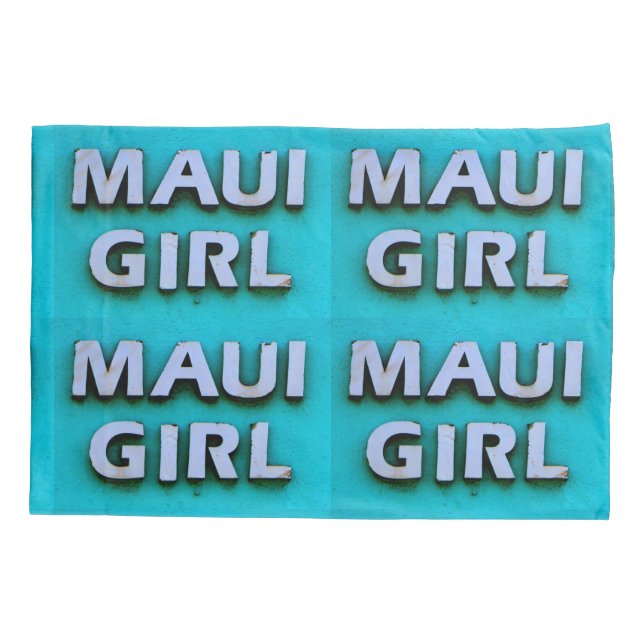 Housse D'oreillers motif vert fille maui (Dos)