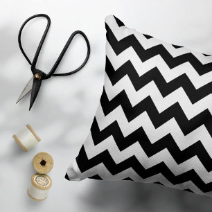 Housse D'oreillers Motif Zigzag noir et blanc, Motif Chevron
