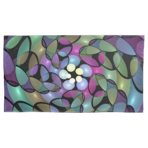 Housse D'oreillers Mouvements Colorés Art Fractal Abstrait Étonnant