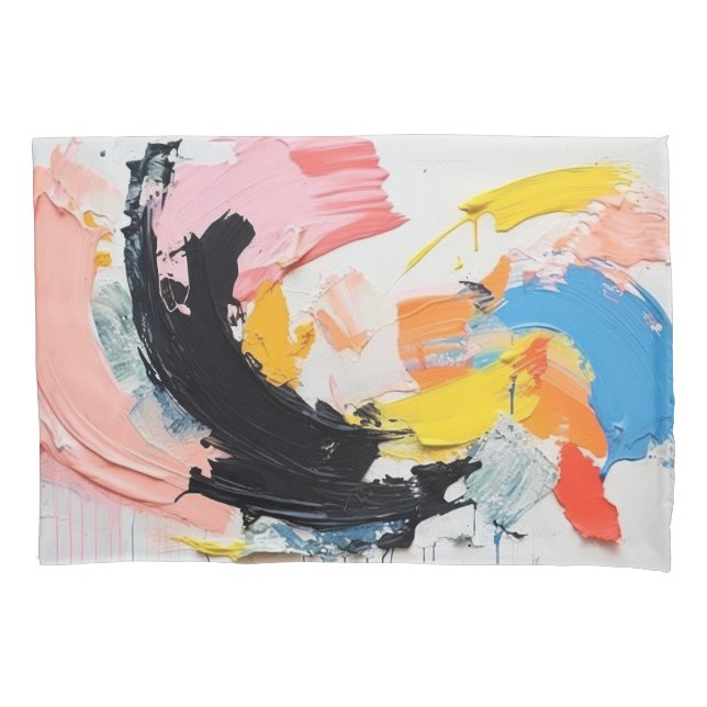 Housse D'oreillers multicolores abstraits (devant)