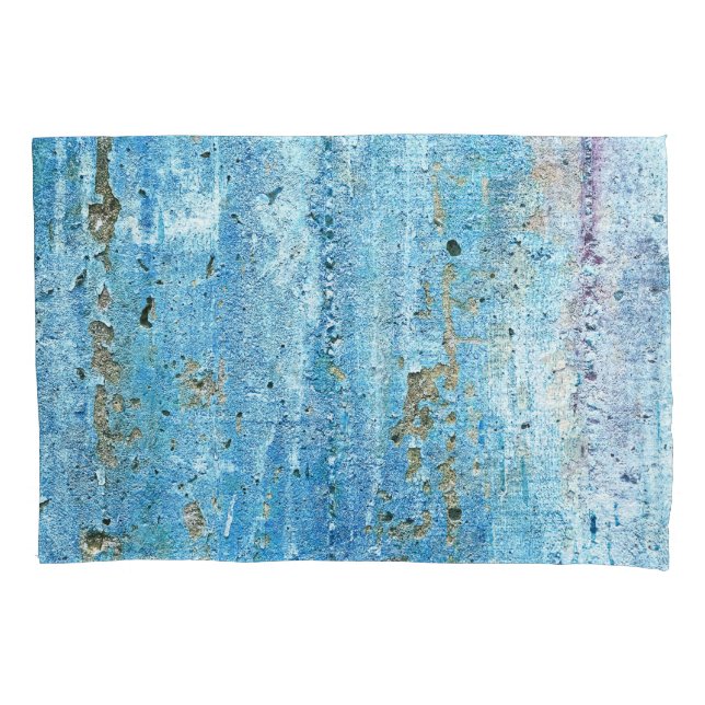 Housse D'oreillers Mur de béton texturé, taches de rouille. (devant)