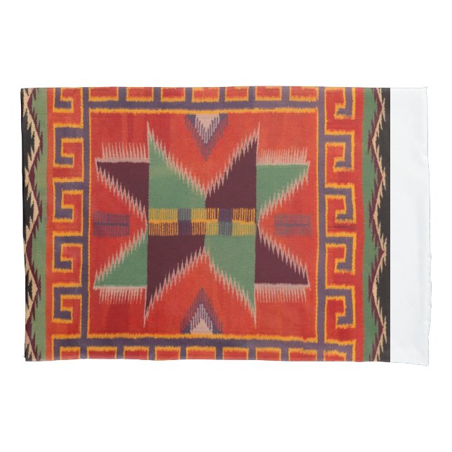 Housse D'oreillers NAVAJO INDIAN 1800s HORSE SADDLE BLANKET SHERPA (devant)