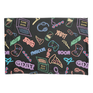 Housse D'oreillers Neon Gamer