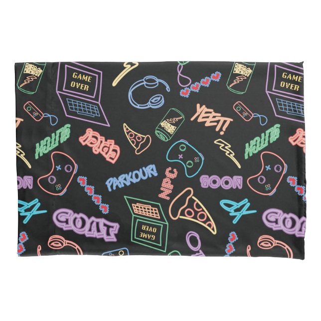 Housse D'oreillers Neon Gamer (devant)