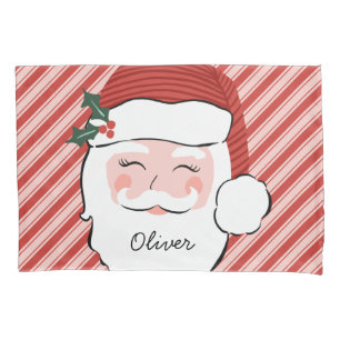Housse D'oreillers Noël personnalisé Père Noël joyeux