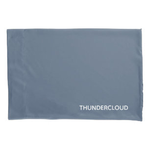 Housse D'oreillers Nom de la couleur gris-bleu du nuage-tonnerre