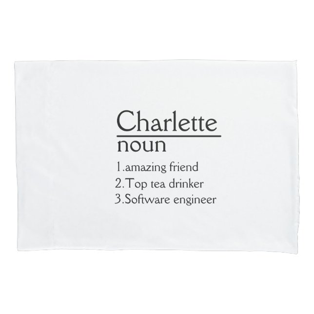 Housse D'oreillers Nom personnalisé définition Pillowcase (devant)