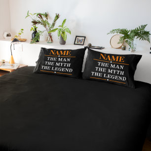 Housse D'oreillers Nom Personnalisé L'Homme Le Mythe La Légende