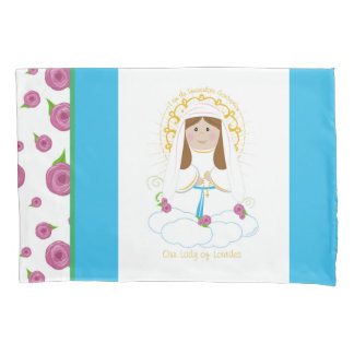 Housse D'oreillers Notre Dame de Lourdes