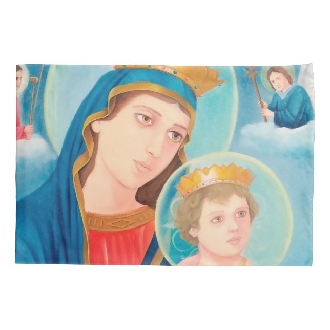 Housse D'oreillers Notre-Dame de Perpétuel aide catholique (Dos)