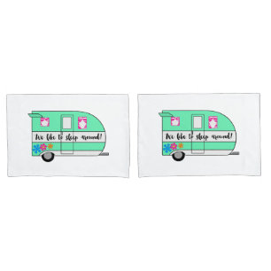Housse D'oreillers "Nous Aimons Dormir Autour" Camper Coussins Coques
