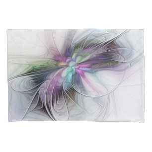 Housse D'oreillers Nouvelle vie, Colorful Abstrait Fractal Art Imagin