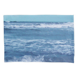 Housse D'oreillers Océan Atlantique Bleu Ciel Casquette blanc Vagues