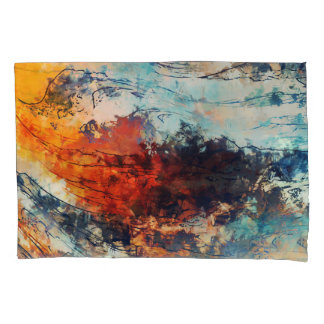 Housse D'oreillers Oeuvre colorée Abstraite contemporaine