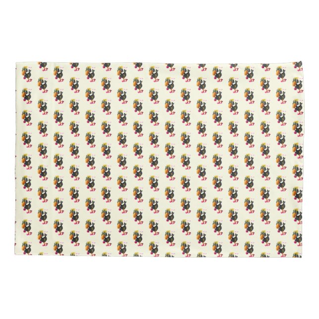 Housse D'oreillers Oiseaux modernes Drôle Coque Coussin (Dos)