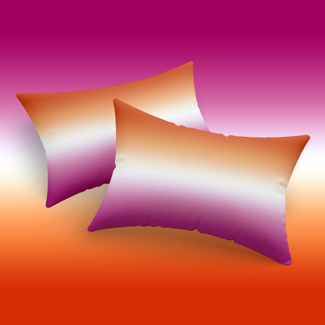 Housse D'oreillers Ombre Lesbian Pride Drapeau orange rose (Créateur téléchargé)