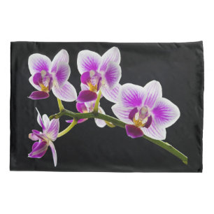 Housse D'oreillers Orchidée blanche et violette