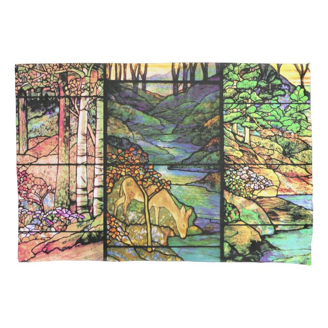 Housse D'oreillers Oreiller en verre teinté Art Nouveau Tiffany (devant)