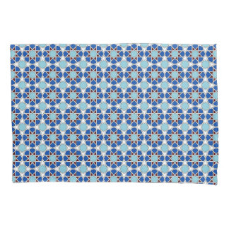 Housse D'oreillers Oriental Blue White Moroccan Geometric Arabesque