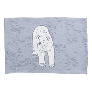 Housse D'oreillers Ours polaire sur la peinture sur glace - Art origi