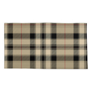 Housse D'oreillers Paire en plastique noir beige King