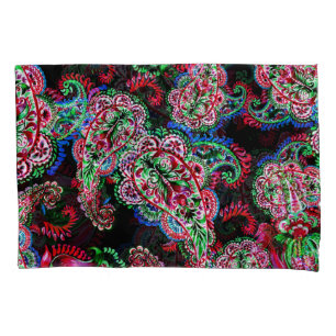 Housse D'oreillers Paisley Floral Pattern, Ethnic Arrière - plan.