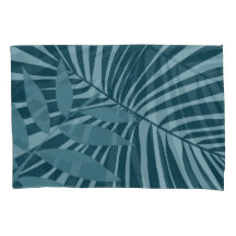 palme & feuille tropicale abstrait en gris vert bl