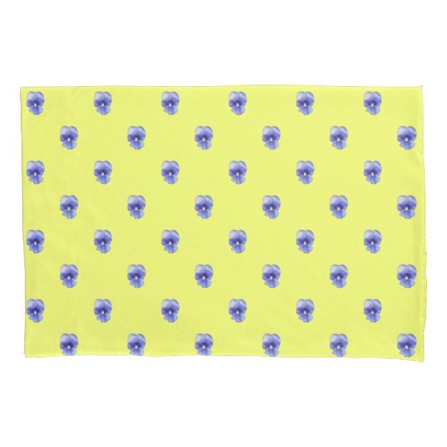 Housse D'oreillers Pansement bleu sur jaune - Pillowcase (devant)
