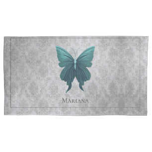 Housse D'oreillers Papillon à bijoux turquoise