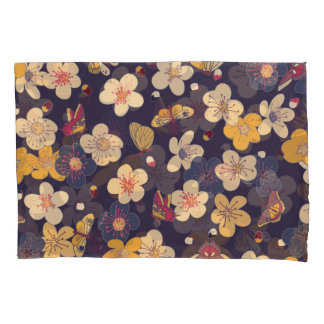 Housse D'oreillers Papillon en fleurs de cerisier asiatique