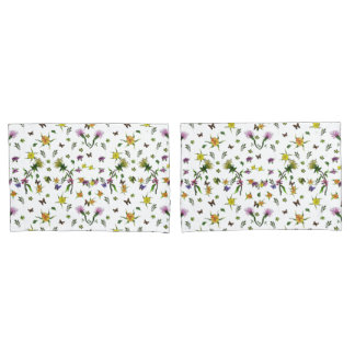 Housse D'oreillers Papillons et fleurs
