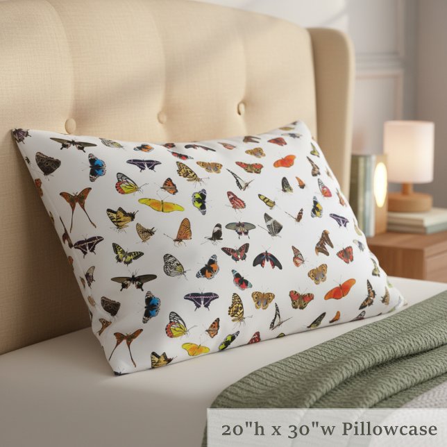 Housse D'oreillers Papillons - Un battement de couleur Whimsical (Butterflies pillowcase 🦋)