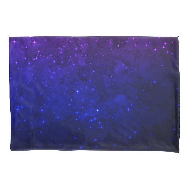 Housse D'oreillers Parmi les étoiles dans la Galaxie bleue et violett (devant)