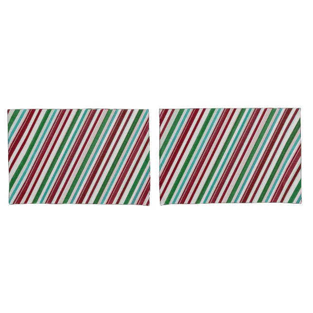 Housse D'oreillers Parties scintillant Candy Stripes (devant-Set)