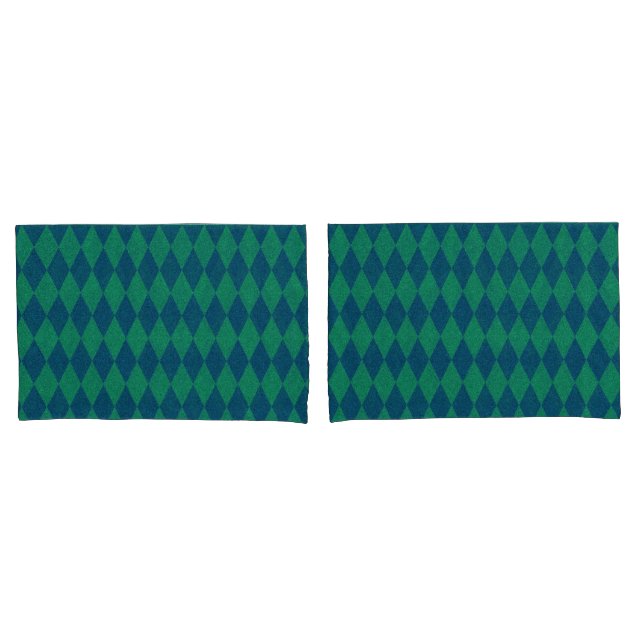 Housse D'oreillers Parties scintillant Diamant couleur océan (devant-Set)