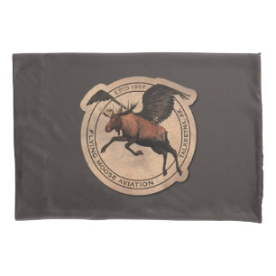 Housse D'oreillers Patch Flying Moose Aviation