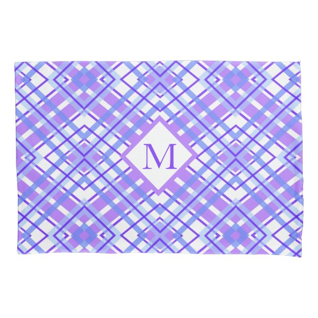 Housse D'oreillers Pâtonnet bleu doux Pâté Monogramme Personnaliser (devant)