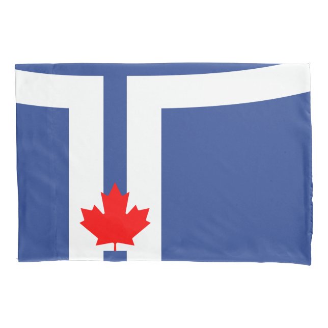 Housse D'oreillers Patriotic Single Pillowcase with flag of Toronto (devant)