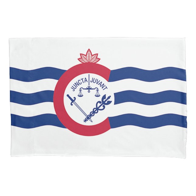 Housse D'oreillers Patriotique simple Pillowcase avec drapeau Cincinn (devant)