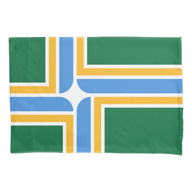 Housse D'oreillers Patriotique simple Pillowcase avec drapeau Portlan (devant)
