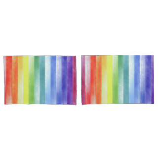 Housse D'oreillers Pattern de Vertical Rainbow |