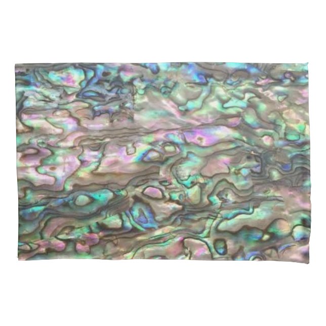 Housse D'oreillers Paua Shell Abalone Coussin naturel Sham (devant)